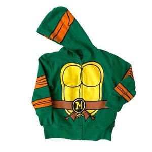 TEENAGE MUTANT NINJA TURTLES TMNT Nickelodeon Mikey Michelangelo Orange Hoodie